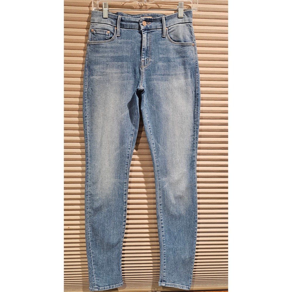 MOTHER The Looker Skinny Jeans Light Kitty Blue Denim Size 28 Made in USA